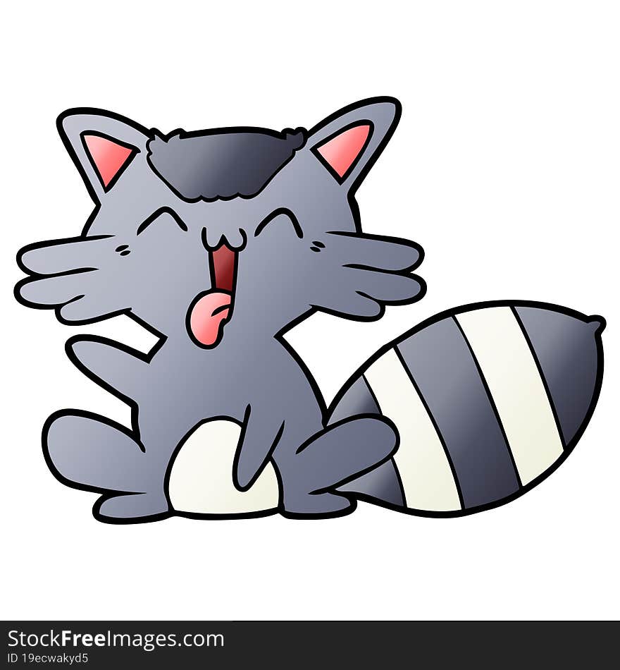 cute cartoon raccoon. cute cartoon raccoon