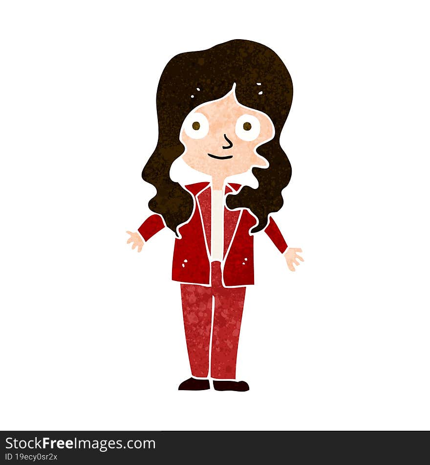 Cartoon Friendly Business Woman