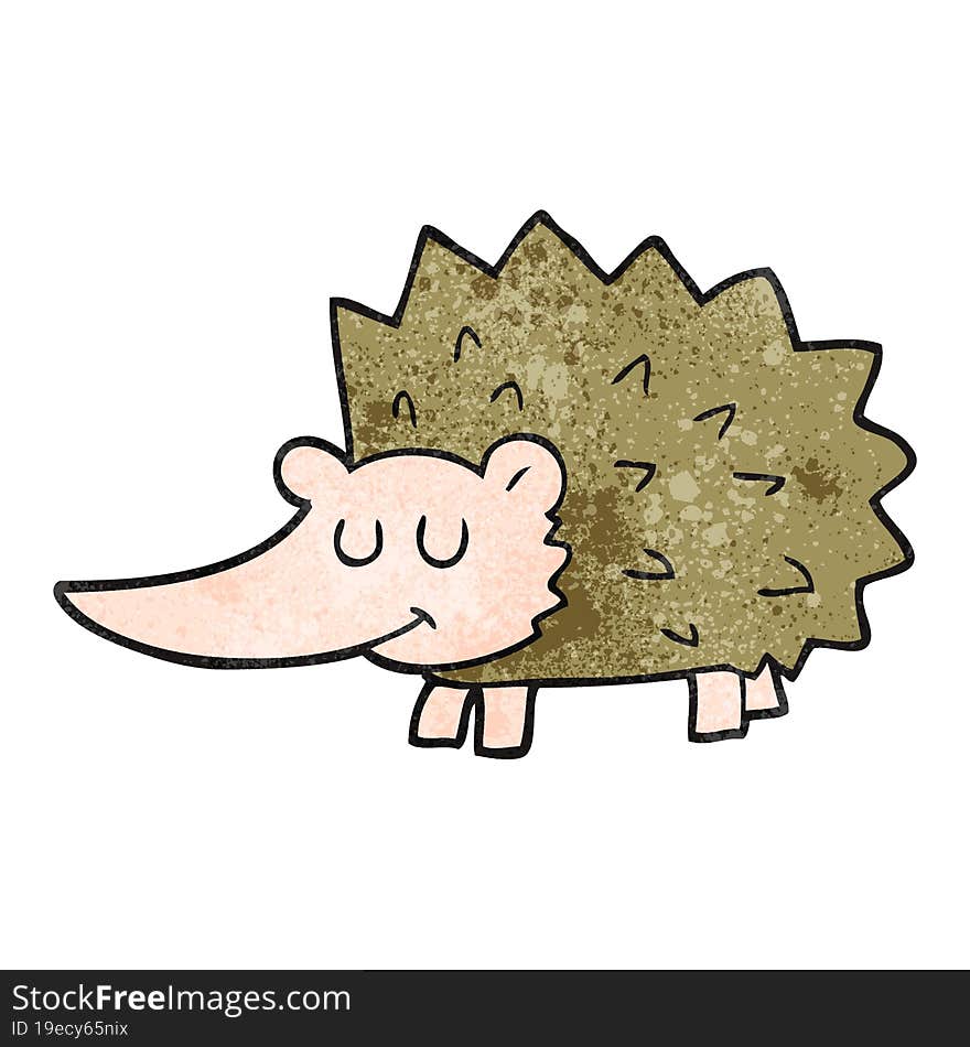 textured cartoon hedgehog