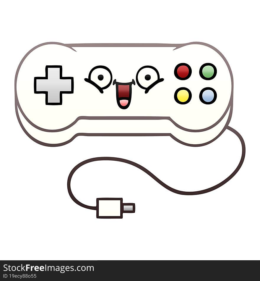 Gradient Shaded Cartoon Game Controller