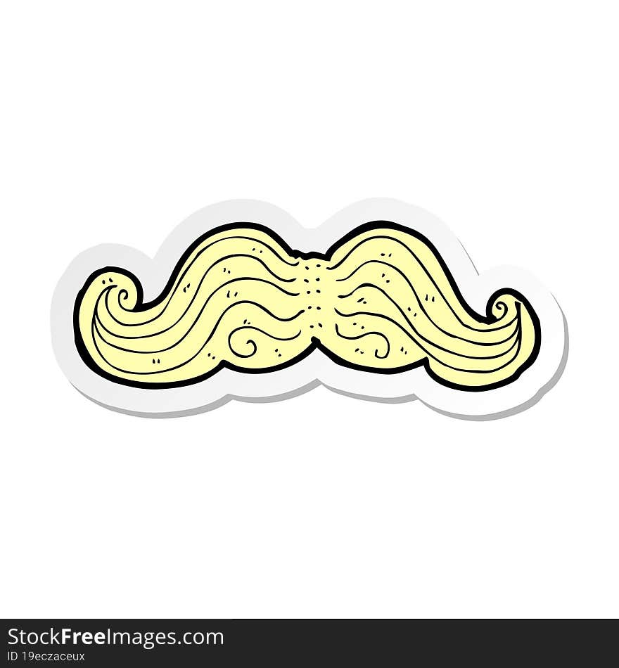 sticker of a cartoon mustache