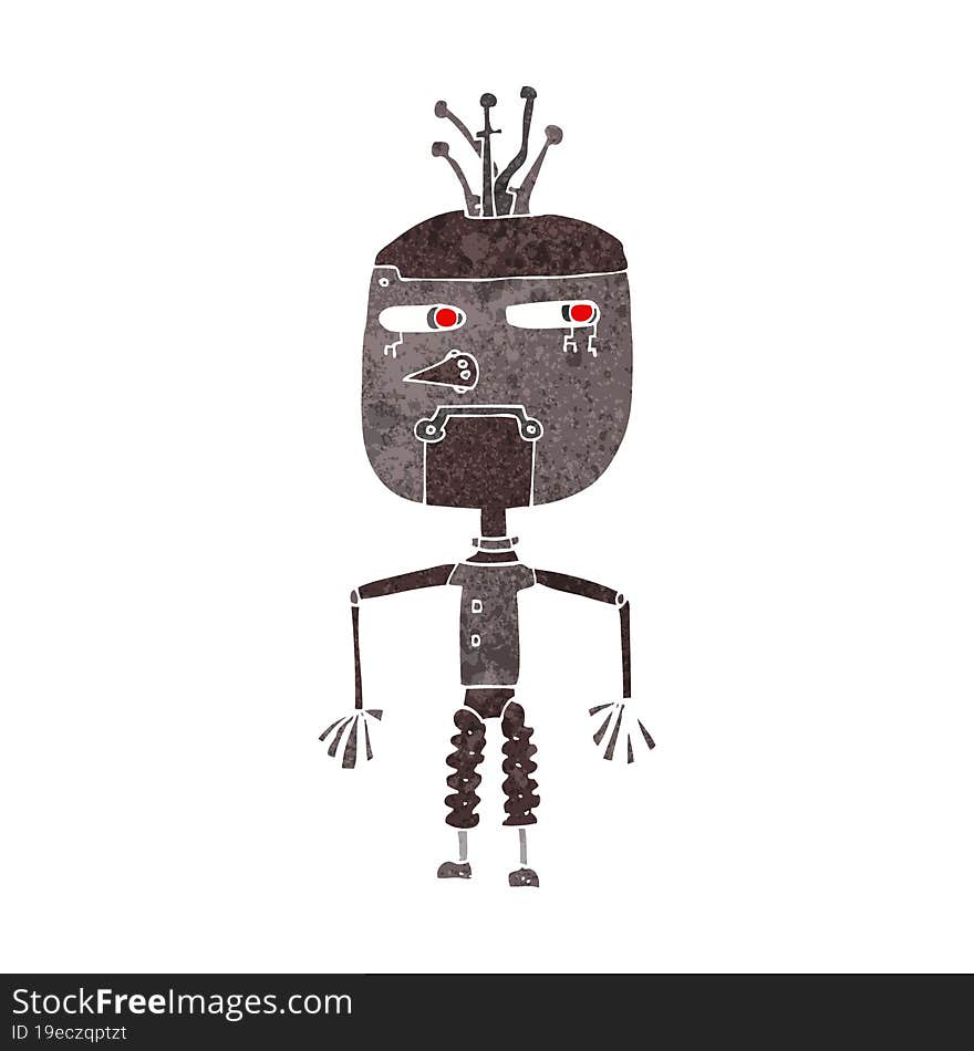 cartoon robot