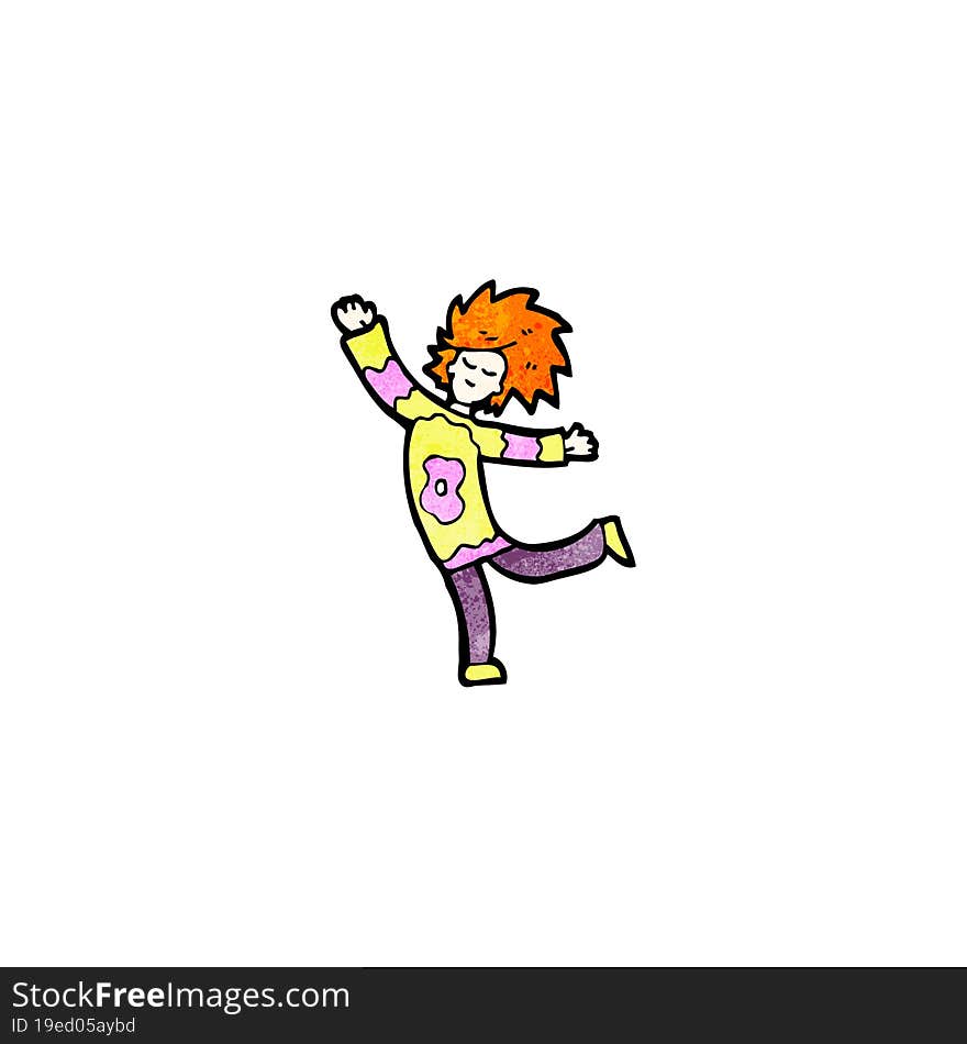 cartoon dancing man