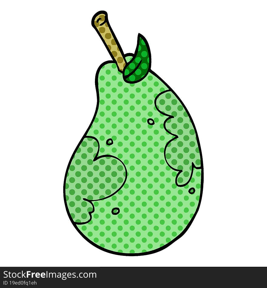 cartoon doodle fresh pear