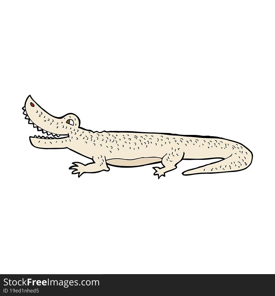 cartoon happy crocodile