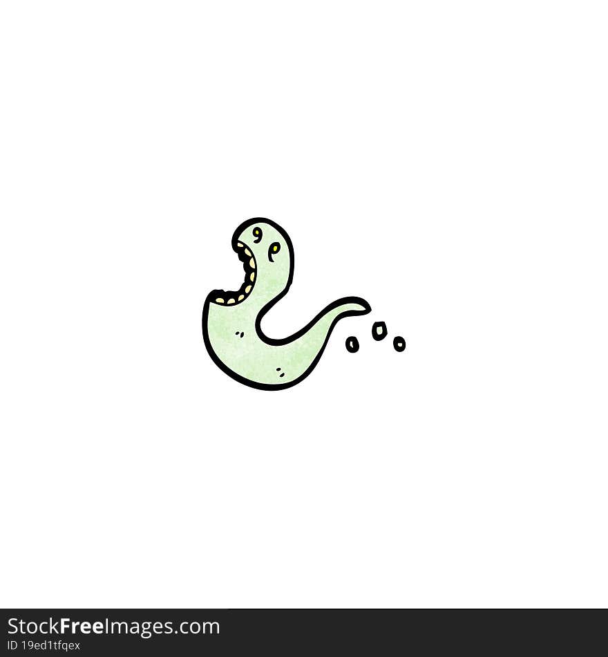 cartoon green ghost