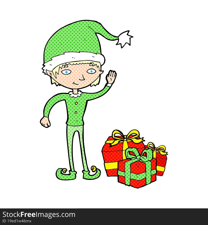 Cartoon Christmas Elf