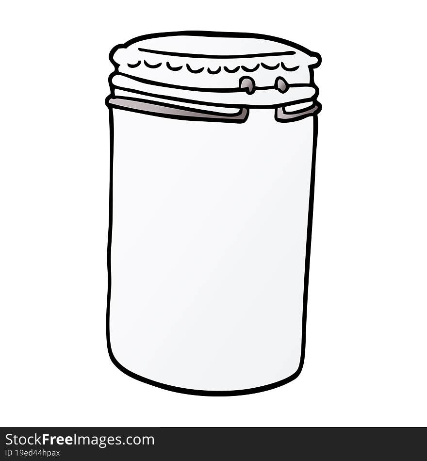 cartoon doodle storage jar