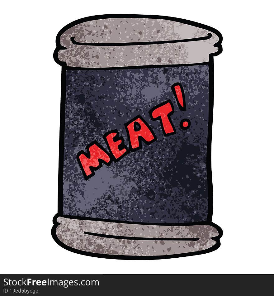 cartoon doodle can of meat