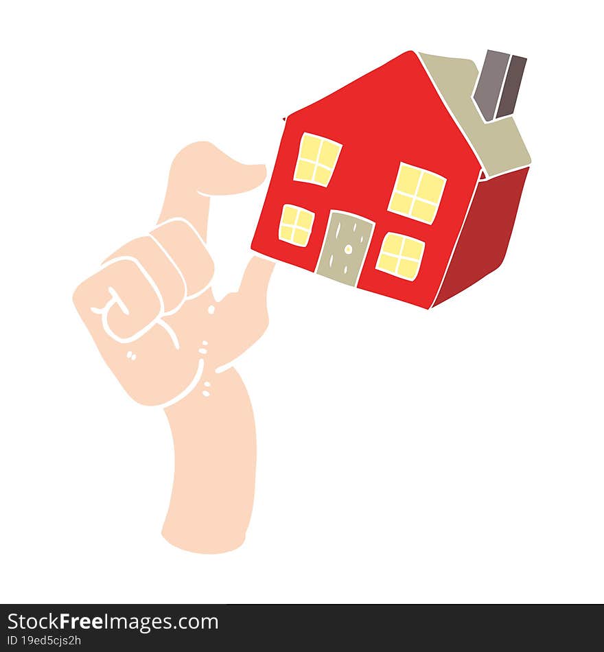 flat color illustration of housing market. flat color illustration of housing market