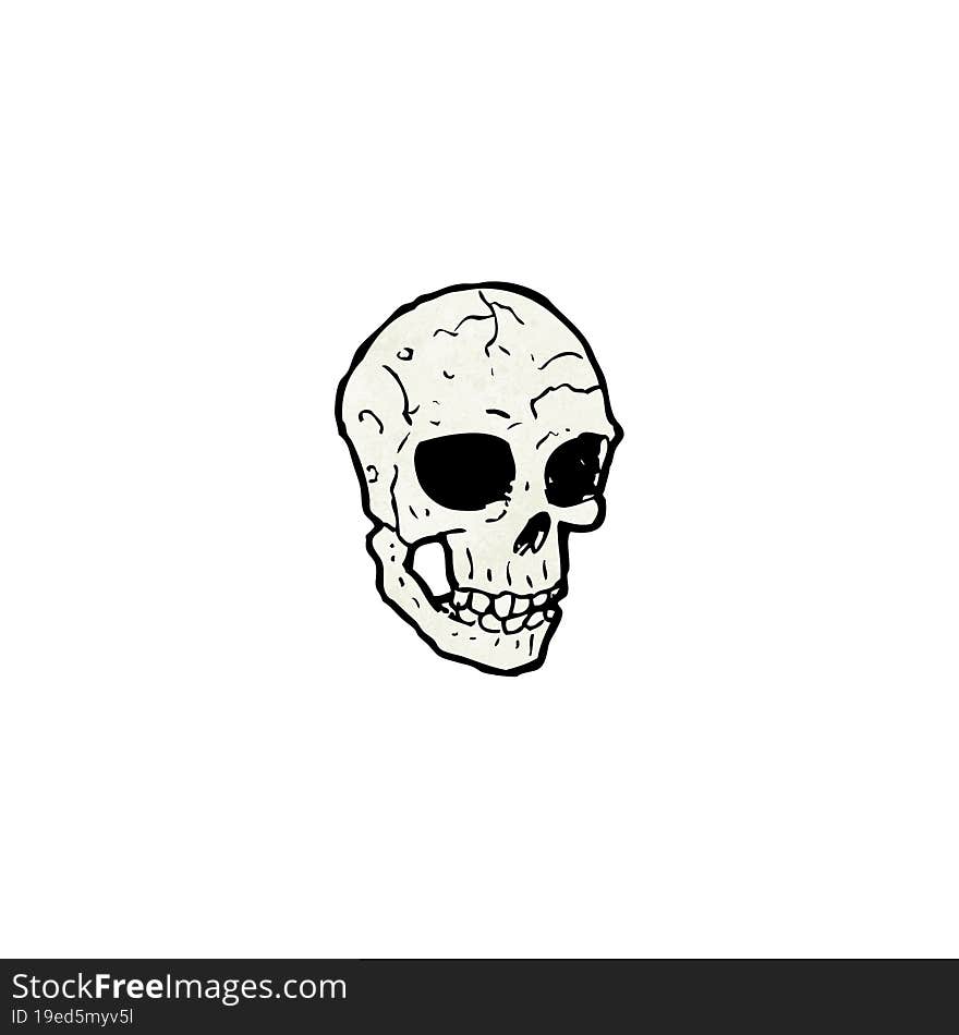 spooky skull cartoon