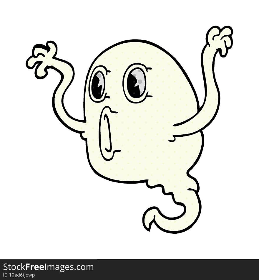 spooky cartoon doodle ghost