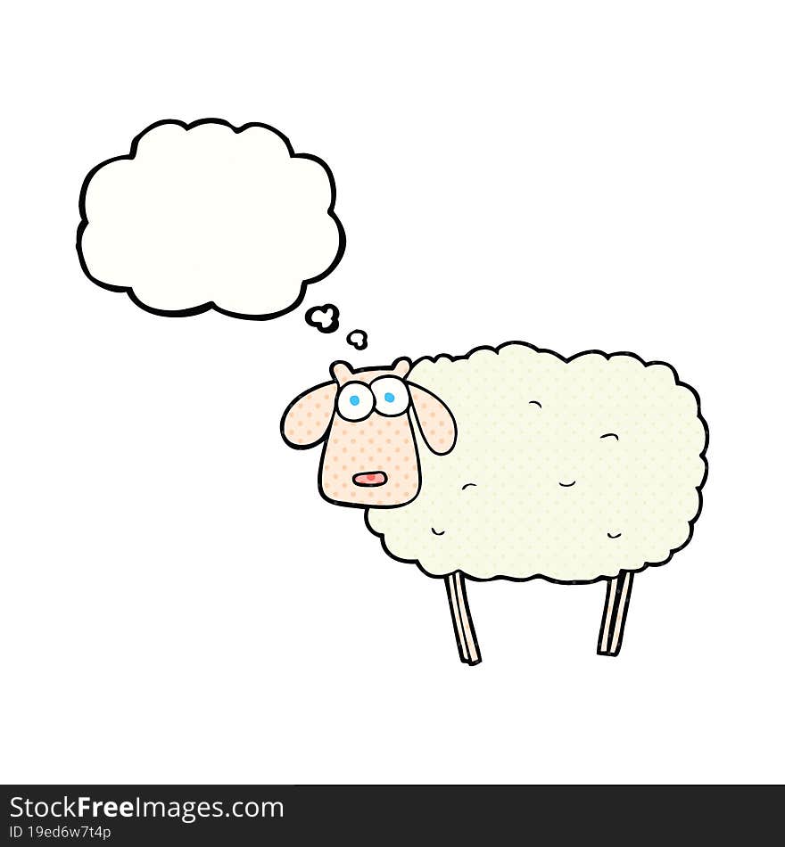 thought bubble cartoon sheep