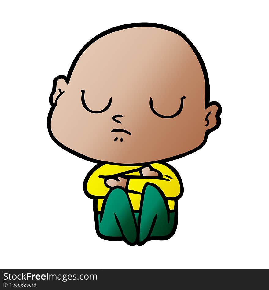 cartoon bald man. cartoon bald man