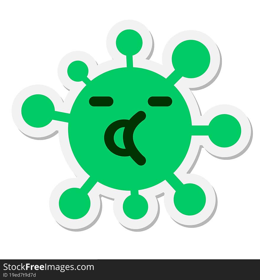 simple talking virus sticker