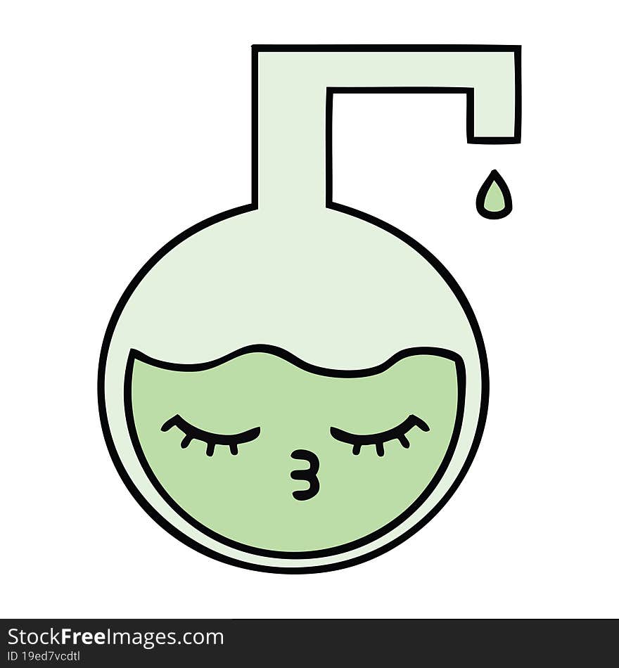 cute cartoon of a science experiment