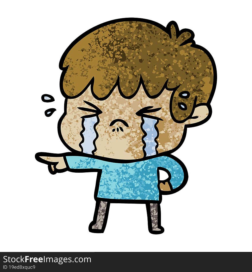 cartoon boy crying. cartoon boy crying