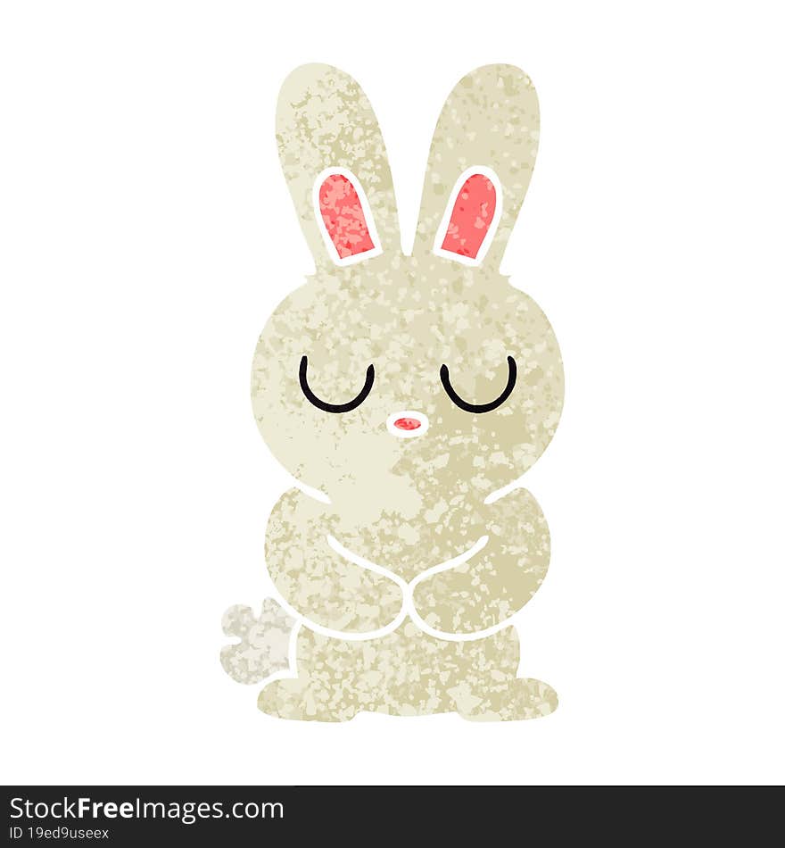 Quirky Retro Illustration Style Cartoon Rabbit