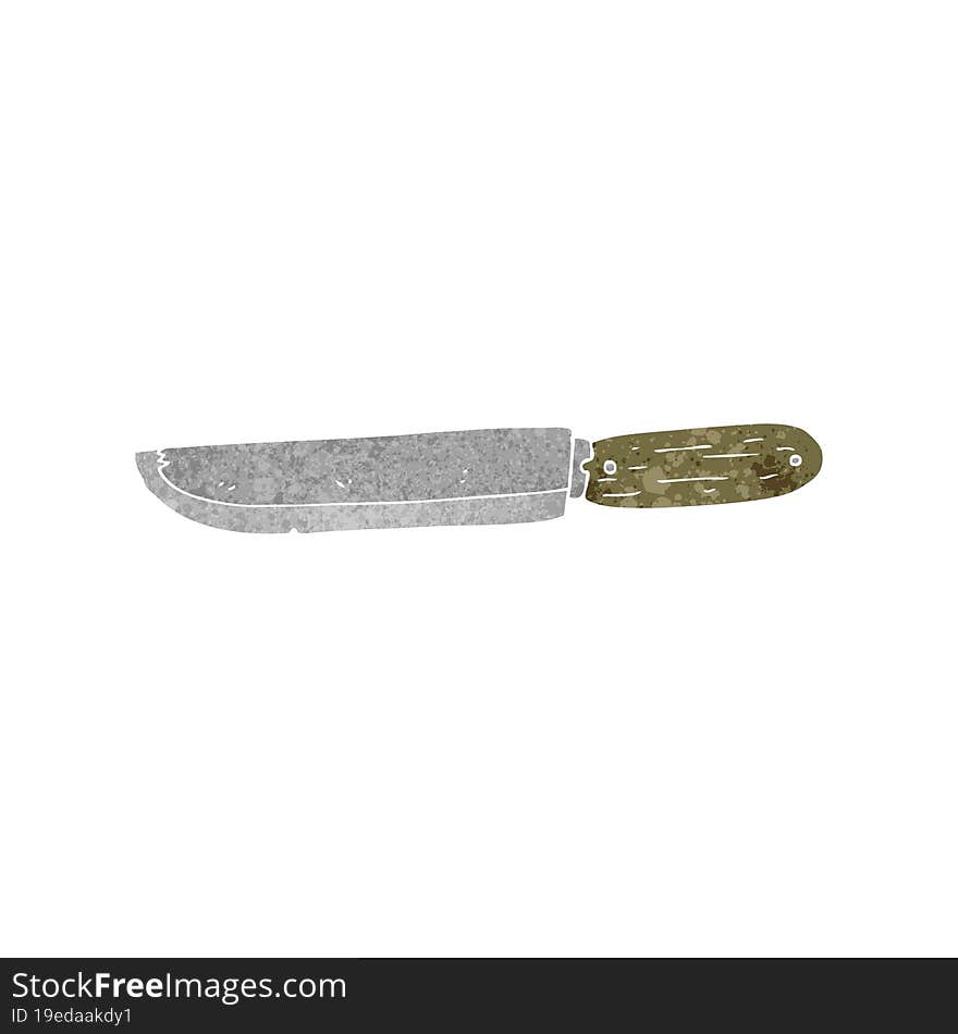 retro cartoon knife