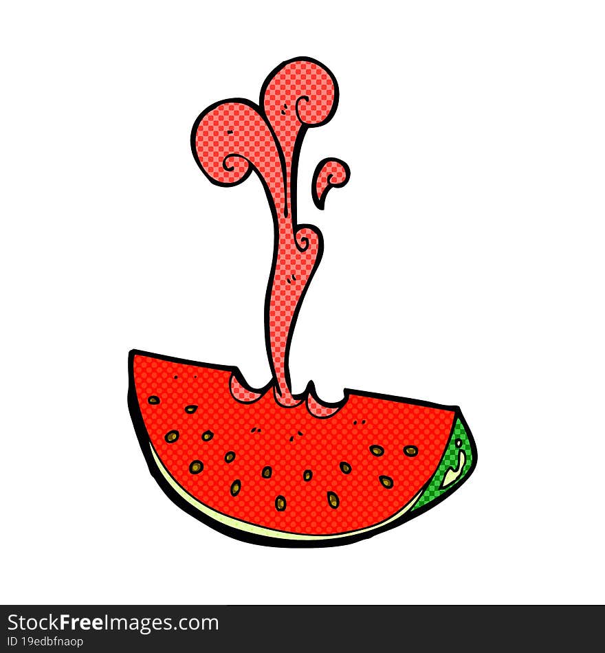 Cartoon Squirting Watermelon