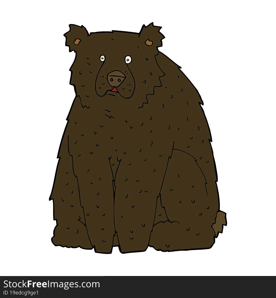 cartoon funny black bear