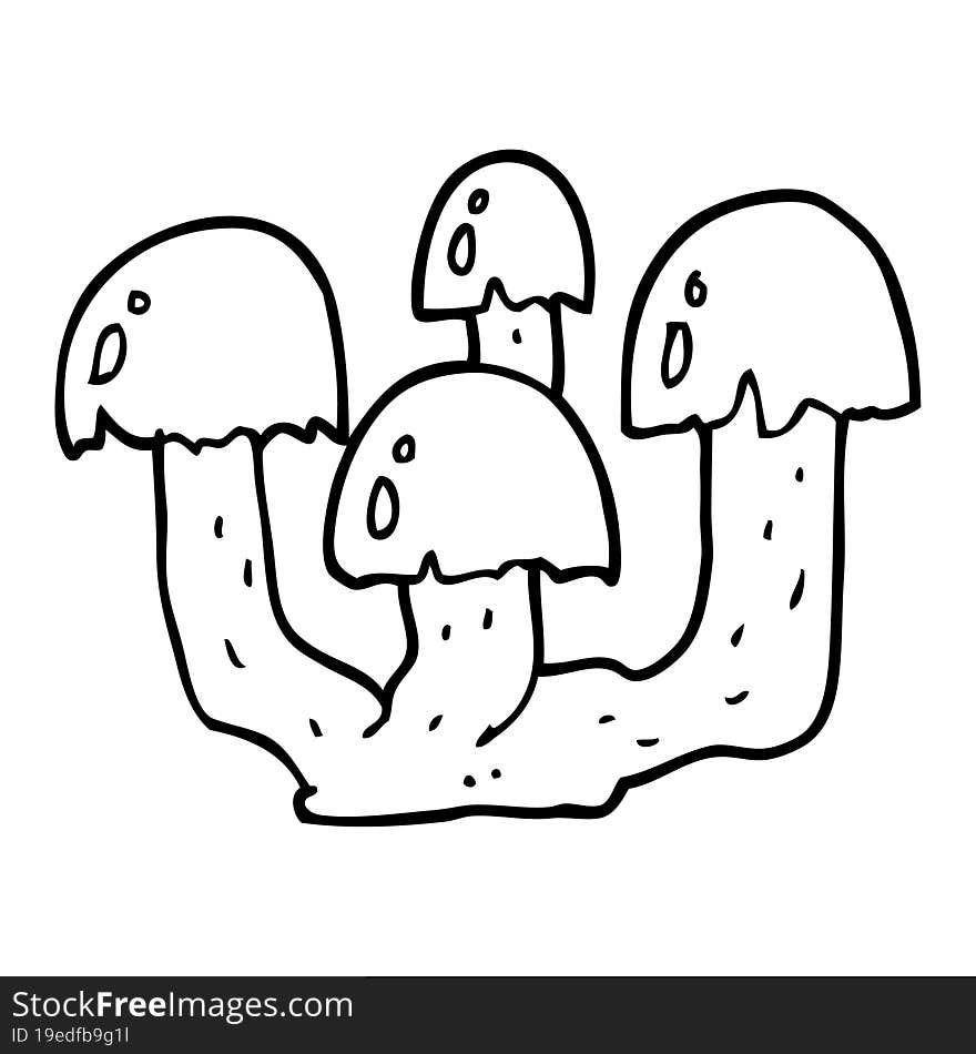 cartoon mushrooms