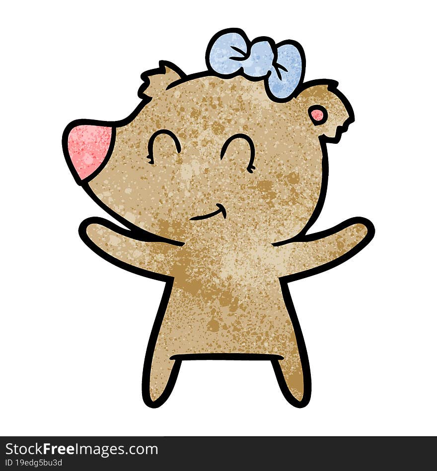 female bear cartoon. female bear cartoon