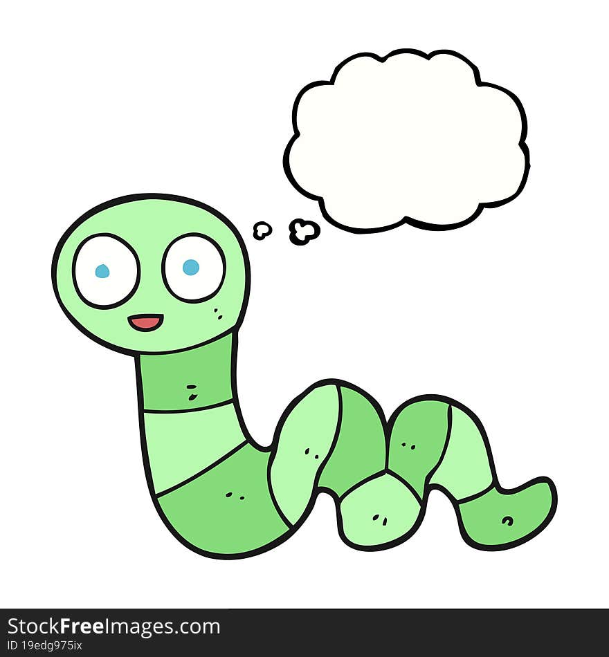 thought bubble cartoon snake