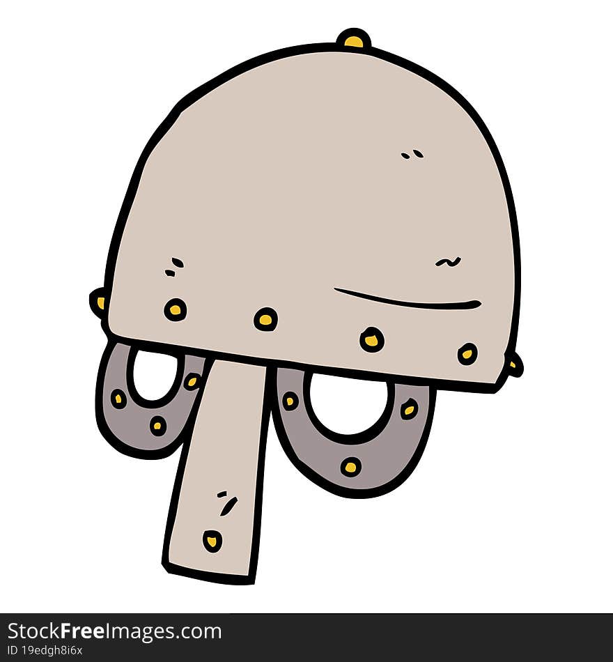 cartoon doodle viking helmet