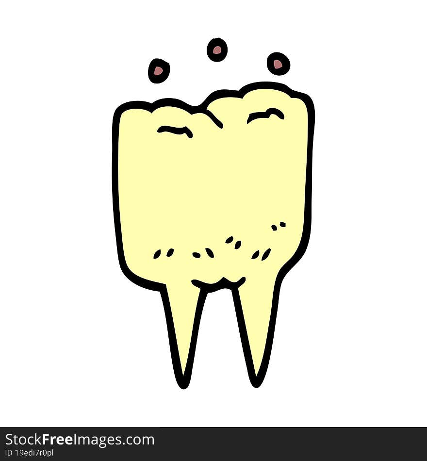 cartoon doodle tooth