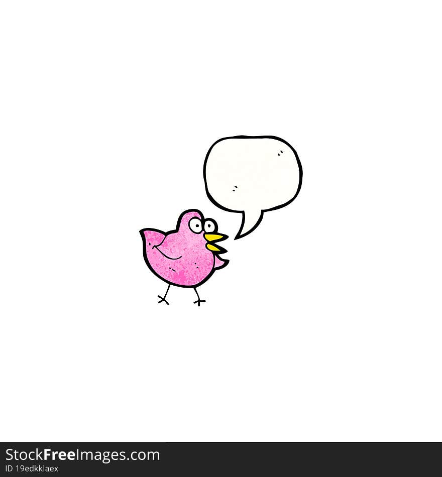 cartoon pink bird