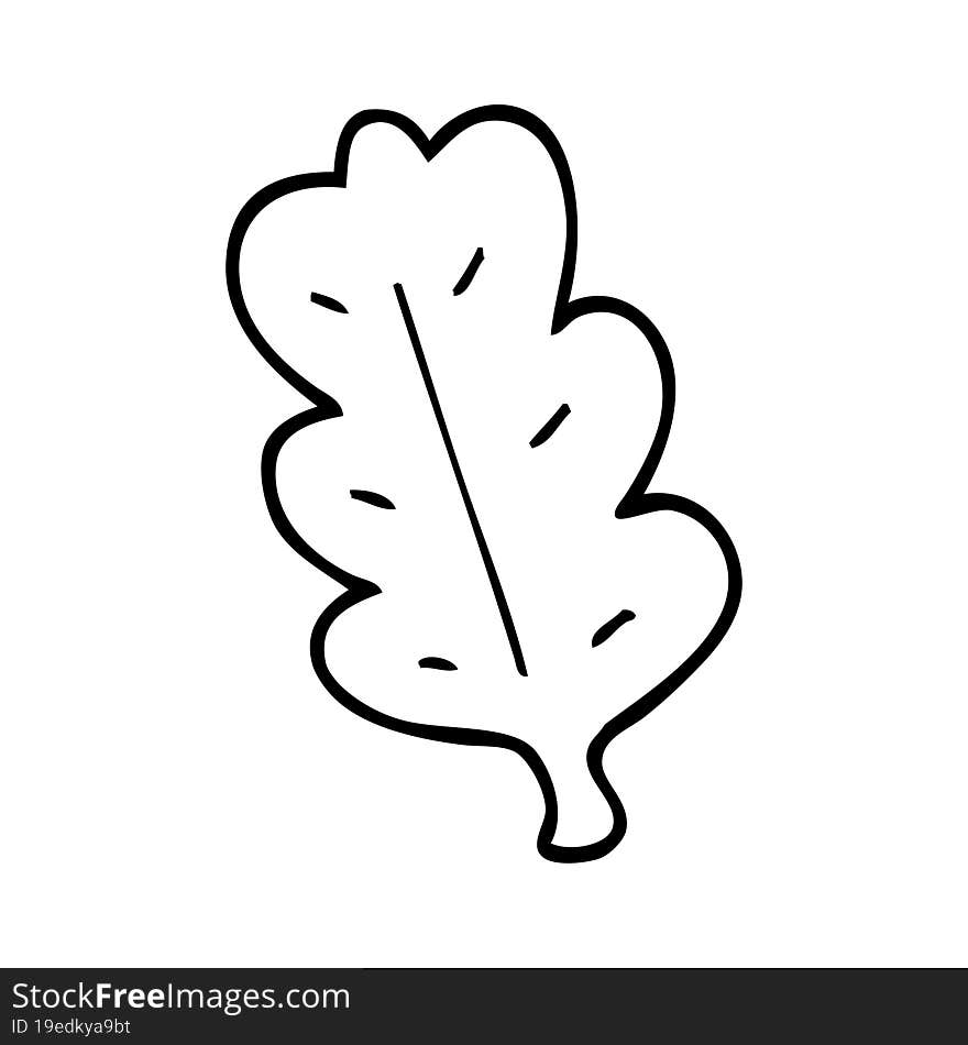 Line Drawing Cartoon Leaf