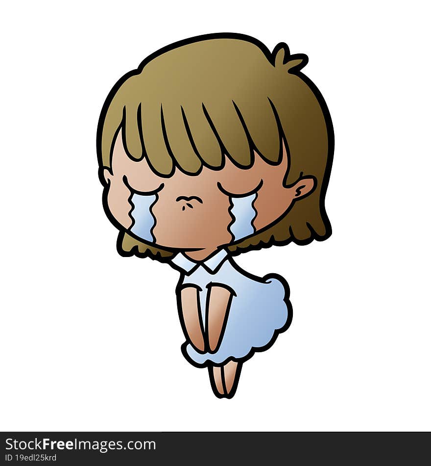 cartoon woman crying. cartoon woman crying