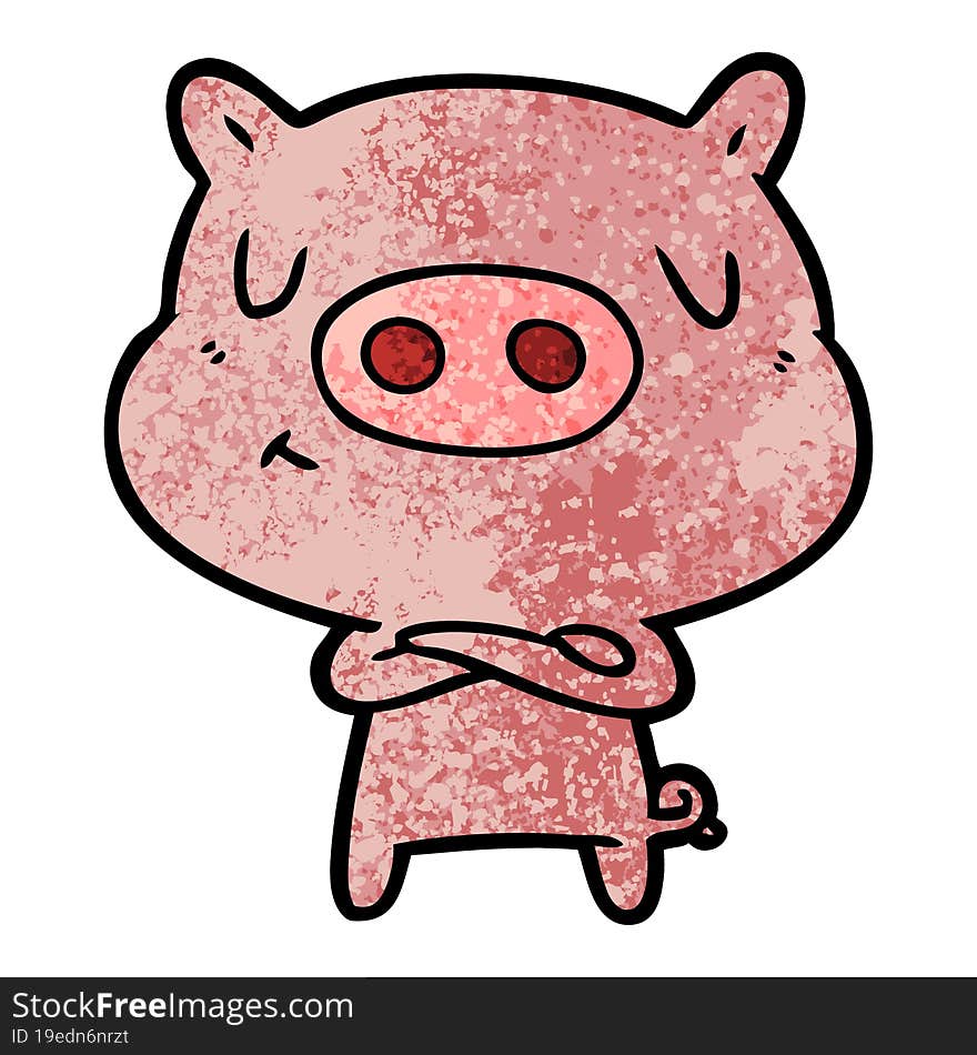 cartoon content pig. cartoon content pig