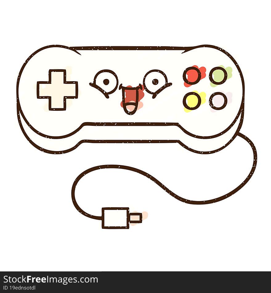 Game Controller Chalk Drawing