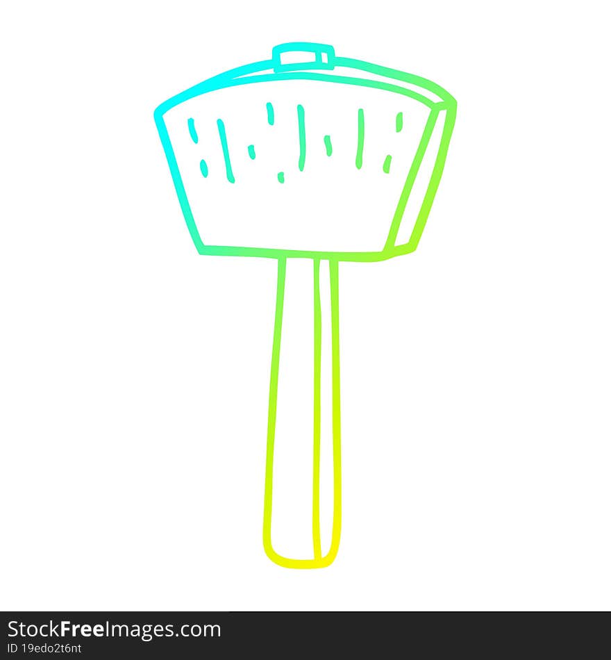 Cold Gradient Line Drawing Cartoon Mallet