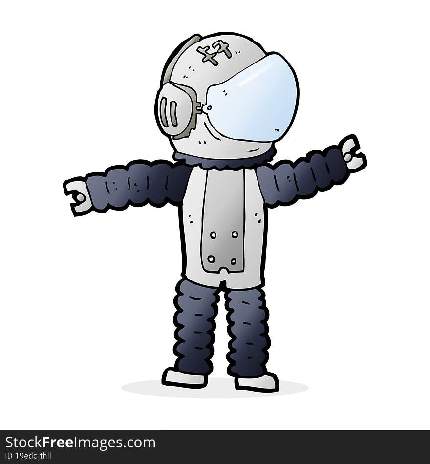 cartoon astronaut reaching