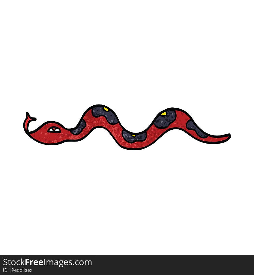 Cartoon Doodle Snake