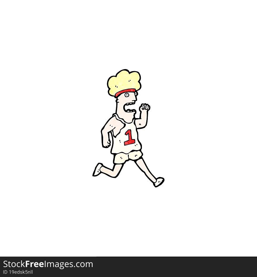 cartoon marathon runner