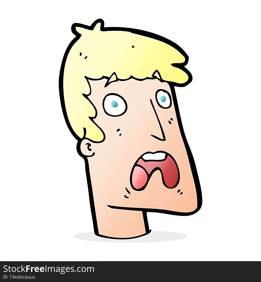 cartoon shocked man