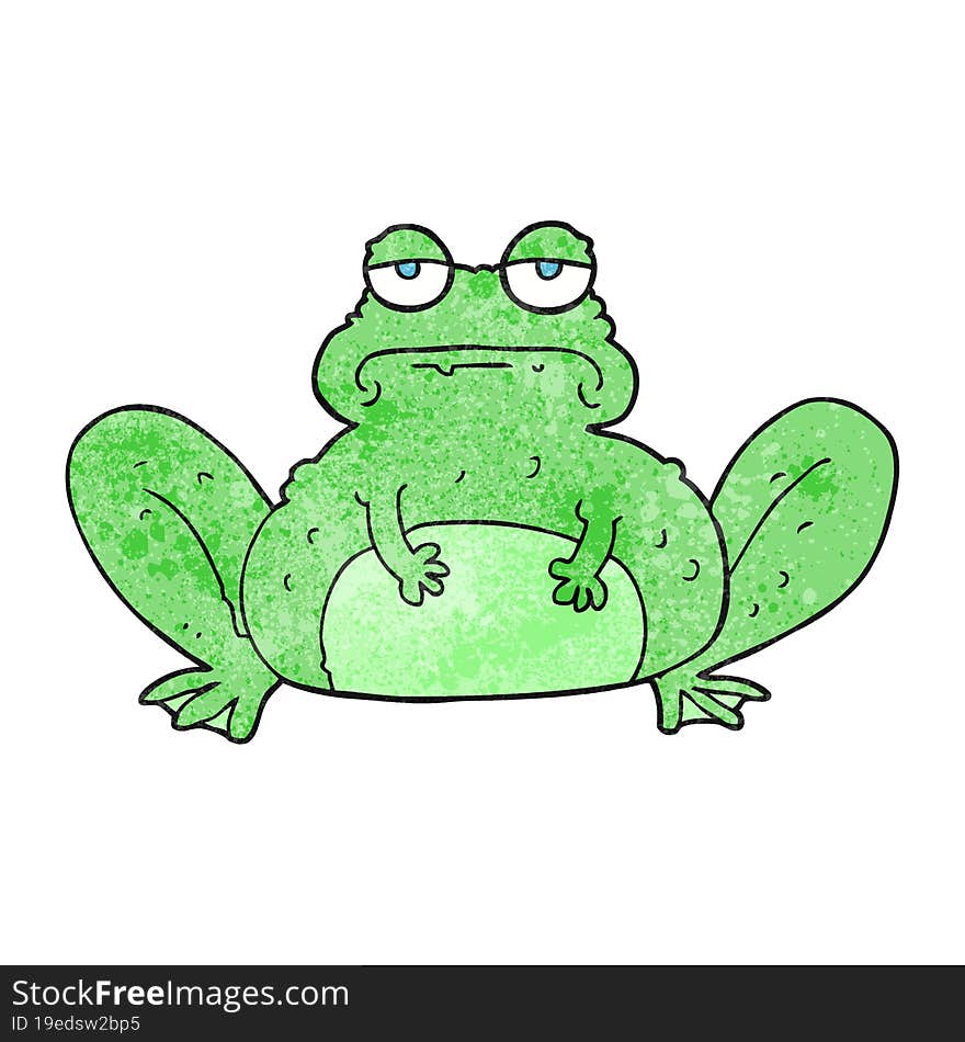 freehand textured cartoon frog