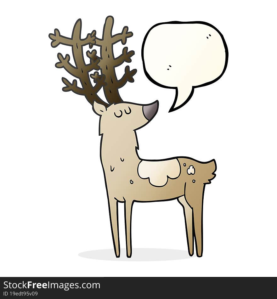 speech bubble cartoon stag