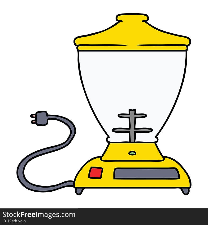 cartoon doodle of a food blender