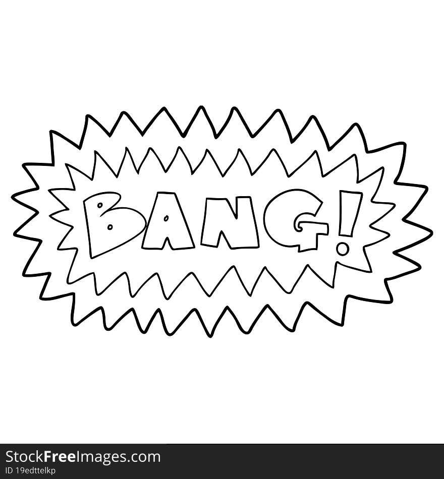 cartoon bang symbol. cartoon bang symbol