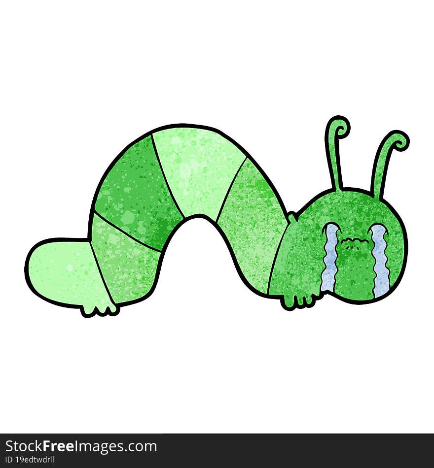 cartoon caterpillar obsessing over his regrets. cartoon caterpillar obsessing over his regrets