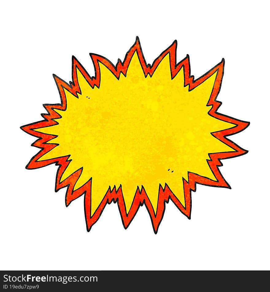 textured cartoon explosion sign