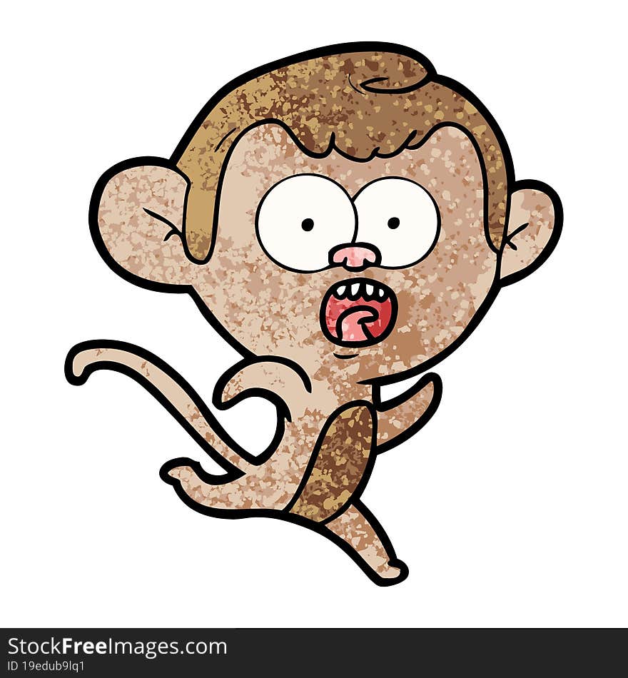 cartoon shocked monkey. cartoon shocked monkey