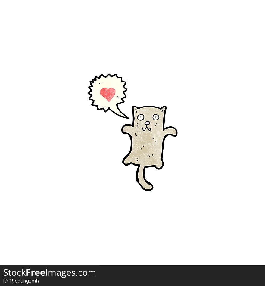 funny cartoon cat with speech bubble