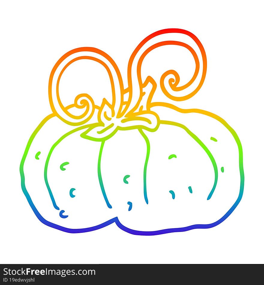 rainbow gradient line drawing cartoon winter squash