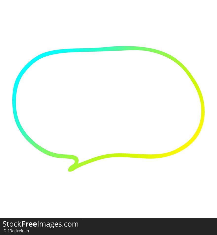 cold gradient line drawing cartoon expression bubble